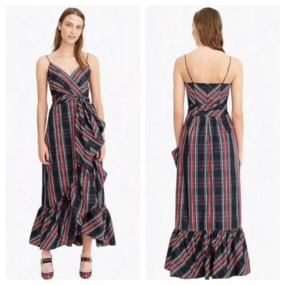 🔥Jcrew Ruffle Dress Christmas sz 2 New